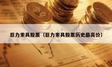 巨力索具股票（巨力索具股票歷史最高價）