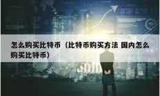 怎么購買比特幣（比特幣購買方法 國內怎么購買比特幣）