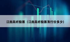 江南高纖股票（江南高纖股票發行價多少）