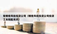有哪些風險投資公司（哪些風險投資公司投資了太陽能光伏）