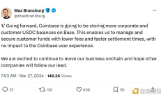 Coinbase將把客戶和企業USDC余額轉移到Base