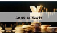 文化投資（文化投資學(xué)）