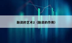 融資的藝術(shù)2（融資的作用）