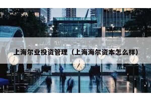 上海爾業投資管理(上海海爾資本怎么樣)