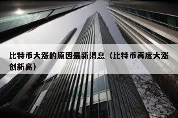 比特幣大漲的原因最新消息(比特幣再度大漲創新高)