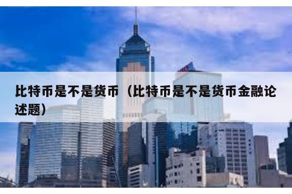 比特幣是不是貨幣(比特幣是不是貨幣金融論述題)