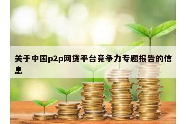 關于中國p2p網貸平臺競爭力專題報告的信息