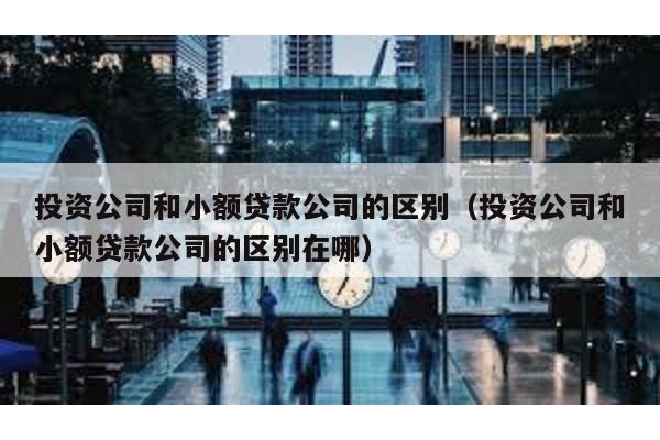 投資公司和小額貸款公司的區(qū)別(投資公司和小額貸款公司的區(qū)別在哪)