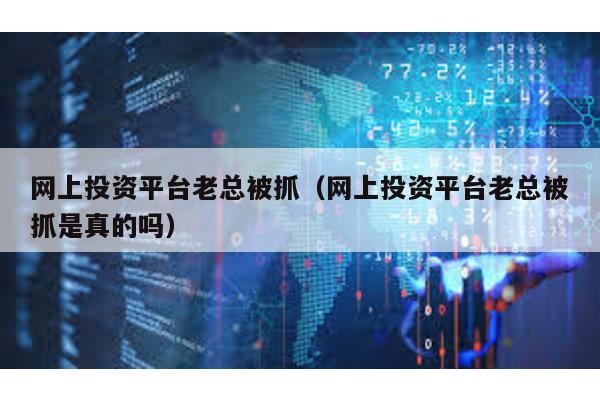 網(wǎng)上投資平臺老總被抓(網(wǎng)上投資平臺老總被抓是真的嗎)