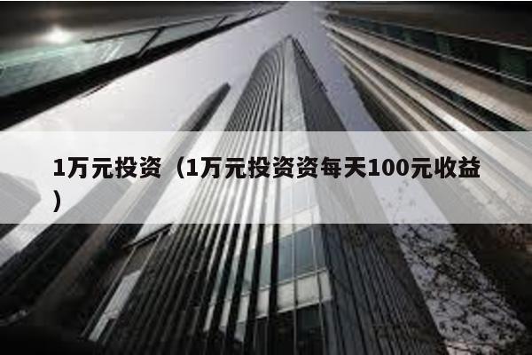 1萬元投資(1萬元投資資每天100元收益)