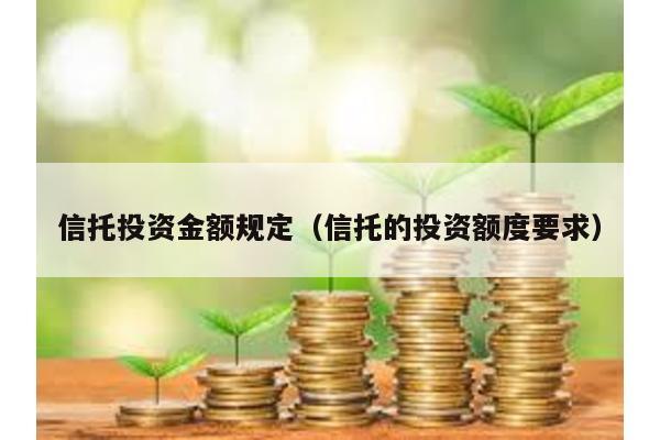 信托投資金額規定(信托的投資額度要求)